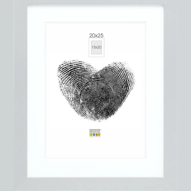 Deknudt Frames fotolijst - zilver met passe-partout - 15x20 / 20x25 cm