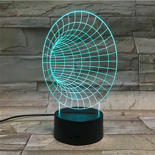 MC Living 3D Led Lamp Met Gravering - RGB 7 Kleuren - Tunnel