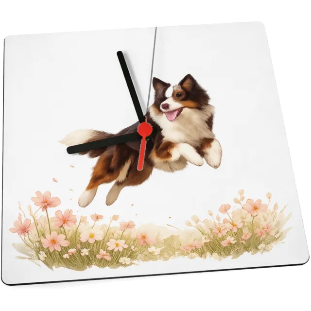 Mr Cadeautjes Klok 19 x 19 - design Een krachtige, dromerige dierenprint met één hoofdfiguur in | cadeau Wit