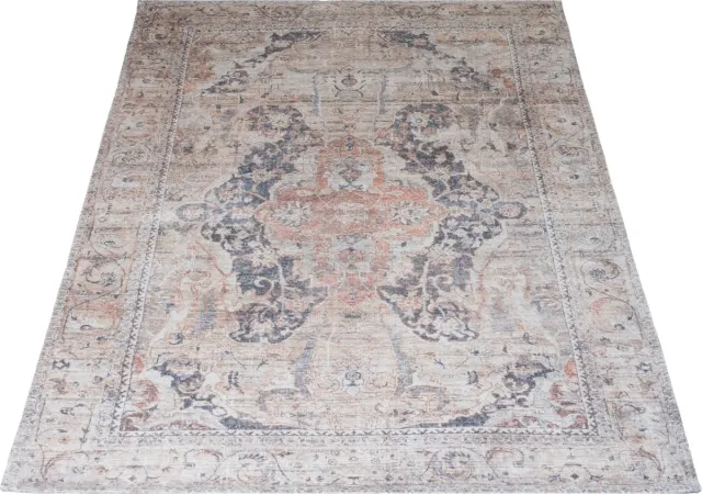 Veer Carpets Vloerkleed Mahal Beige 00 - 160 x 230 cm - Laagpolig Vloerkleed – Vintage / Klassiek Design