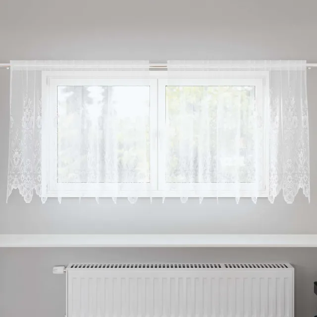 vidaXL Kantgordijn Wit 100 x 200 cm Polyester