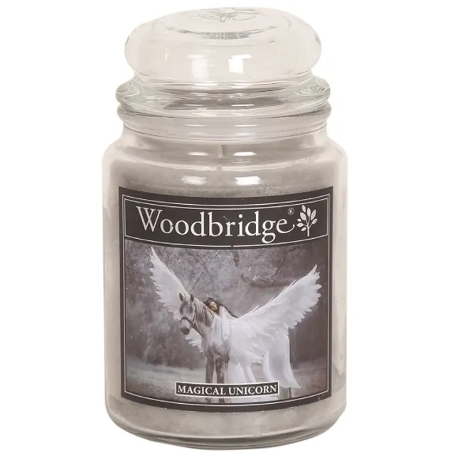 Woodbridge Magical Unicorn 565gr. Large Candle met 2 lonten Grijs