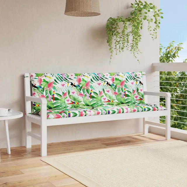 vidaXL Tuinbankkussens 2 st 150x50x7 cm stof meerkleurig