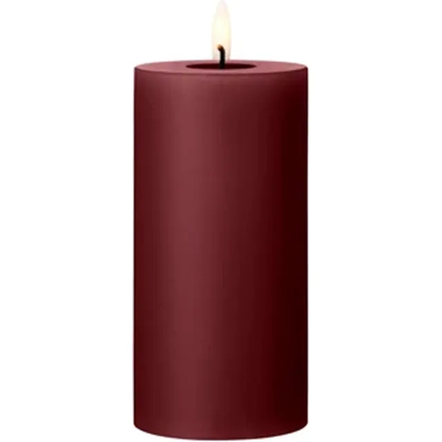 Ester & Erik Led Pillar kaars H15cm deep wine Rood