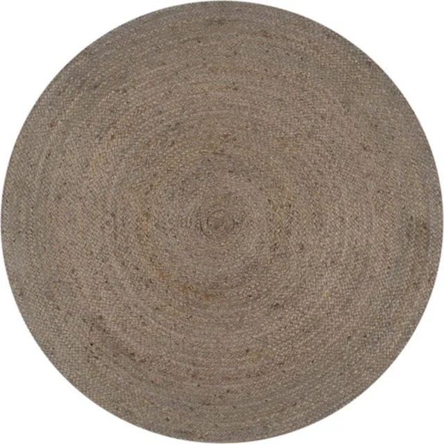 vidaXL Vloerkleed - handgemaakt - rond - 150 - cm - jute - grijs