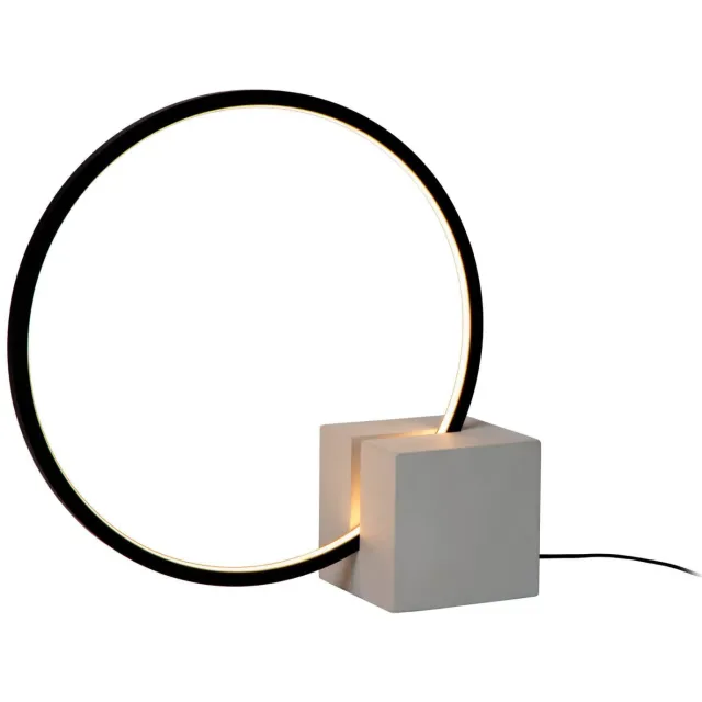 Lucide CIRKELIS - Tafellamp - Ø 32 cm - LED Dimb. - 1x6W 300 Zwart