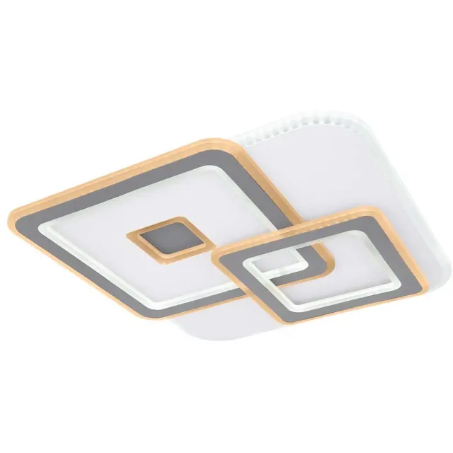 Globo Lighting Plafondlamp Binnenverlichting smart home dimbaar met geheugenfunctie, nachtlamp, afstandsbediening, kleuren fixeerbaar, 1x LED 1x 50 Watt 2900 lm, LxBxH 50x50x60 cm Wit