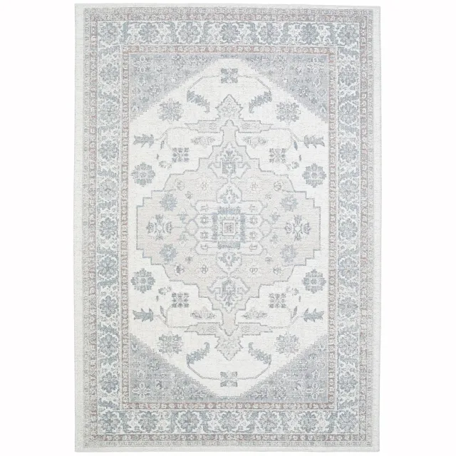 AFK Living Vloerkleed van gerecyclede vezels met design VALOIS blauw