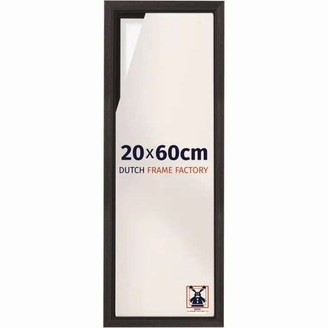 Dutch Frame Factory Baklijst 20x60 cm - Eiken Donker - Geschikt voor Canvasdoek - MDF Baklijst Lausanne