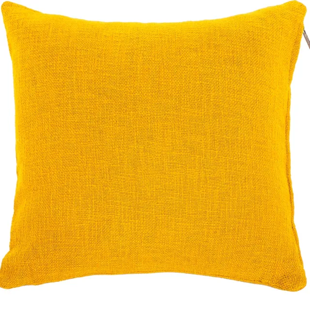 Tiseco Kussen (gevuld) COTTON SLUB - met rits - 60x60 cm - Geel