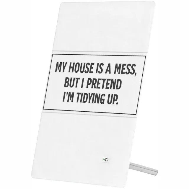 Mr Cadeautjes Glasframe 11 x 16 - design Nette minimalistische typografie met droge zelfspot, maar da | cadeau Wit