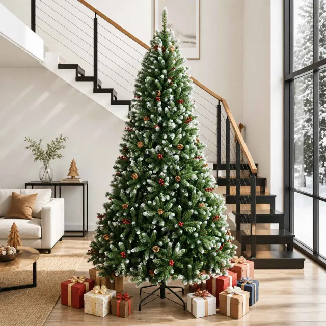 vidaXL Scharnierende kunstkerstboom 300 cm PVC Groen
