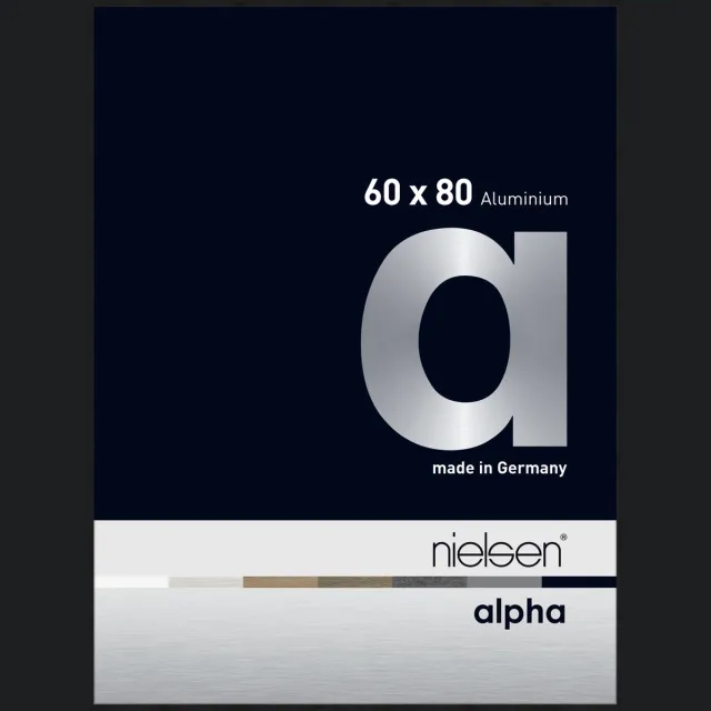Nielsen Alpha Aluminium Wissellijst Black Matt 60x80cm Matzwart