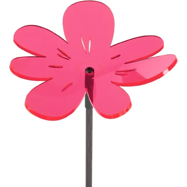 Cazador del Sol zonnevanger - tuin decoratie voor buiten - Nea - Wavy - Ø150mm x 120cm - Tuinbeeld - Rood Set 1