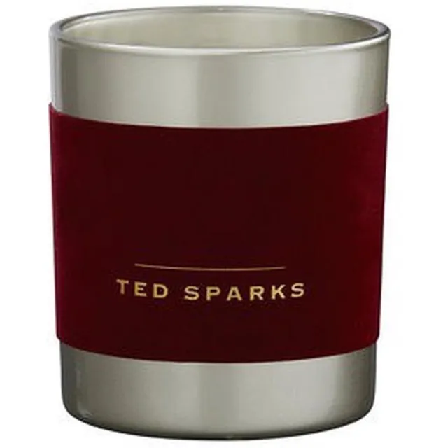 Ted Sparks Geurkaars Demi - 60 Branduren - 1 Lont - Luxe Verpakking - Wood & Musk Rood