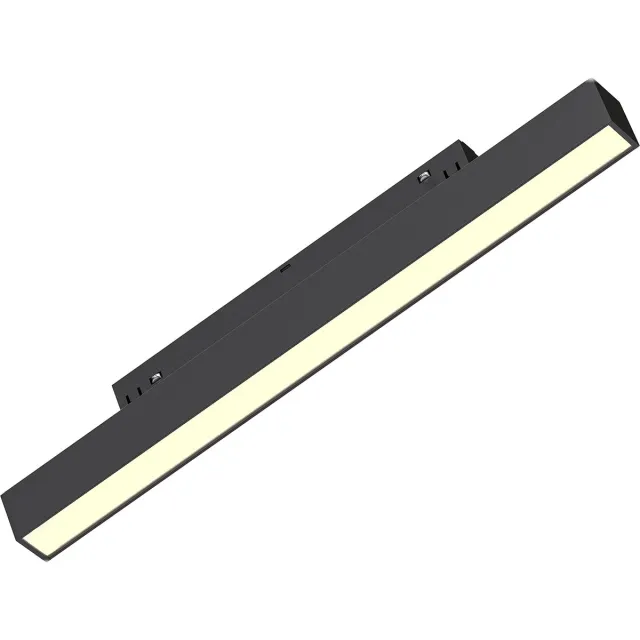Qualu 48V Magnetische Lineaire LED Railverlichting - Lijnverlichting - Kingtron Magni - 10W 950lm 120D - Warm Wit 3000K - Zwart