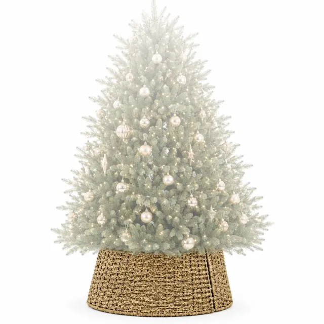 PristinePine Kerstboommand Zeegras - Kerstboomrok die de Standaard van je Kerstboom Verbergt - 60 cm Doorsnede en 23 cm Hoog - Voor Echte Kerstbomen en Kunstkerstbomen - PristinePine Bruin