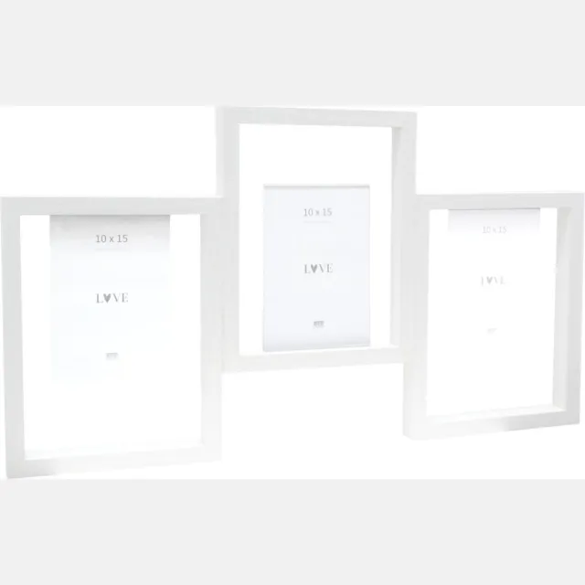 Deknudt Frames multifotolijst S68UB1 P3 - wit - mdf/kunststof - 3x 10x15