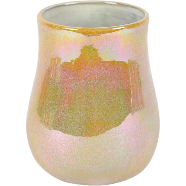 Rasteli Vaas - keramiek - geel - D14 x H18 cm - Opening 10 cm Curry