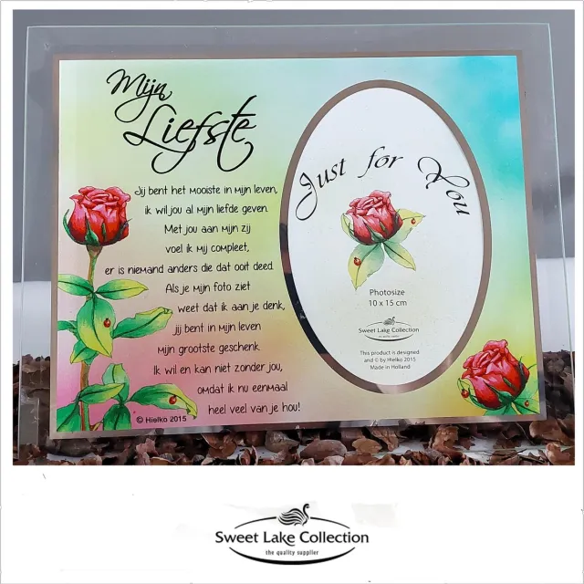 Sweet Lake Collection Just for You, fotolijst met gedicht, unieke fotolijst, SLC, Mijn Liefste, Valentijn,emotie