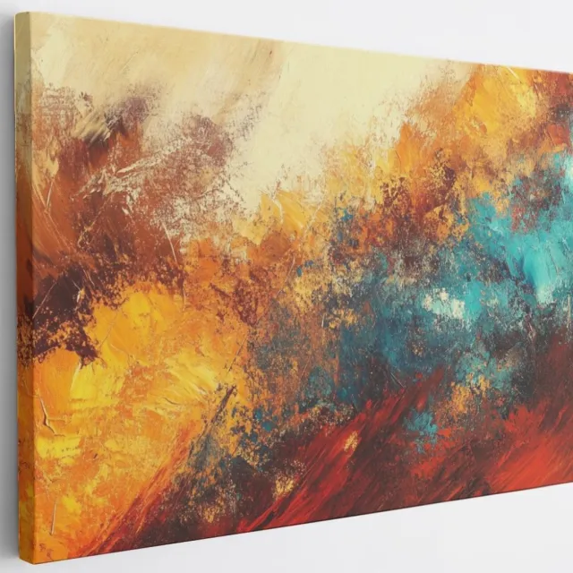 Saammp Canvas Schilderij -Kleurrijk Patroon - Abstract kunstwerk - 30x20 - Foto op canvas - Wanddecoratie - Muurdecoratie Woonkamer - Slaapkamer decoratie - Canvas Print Multicolor