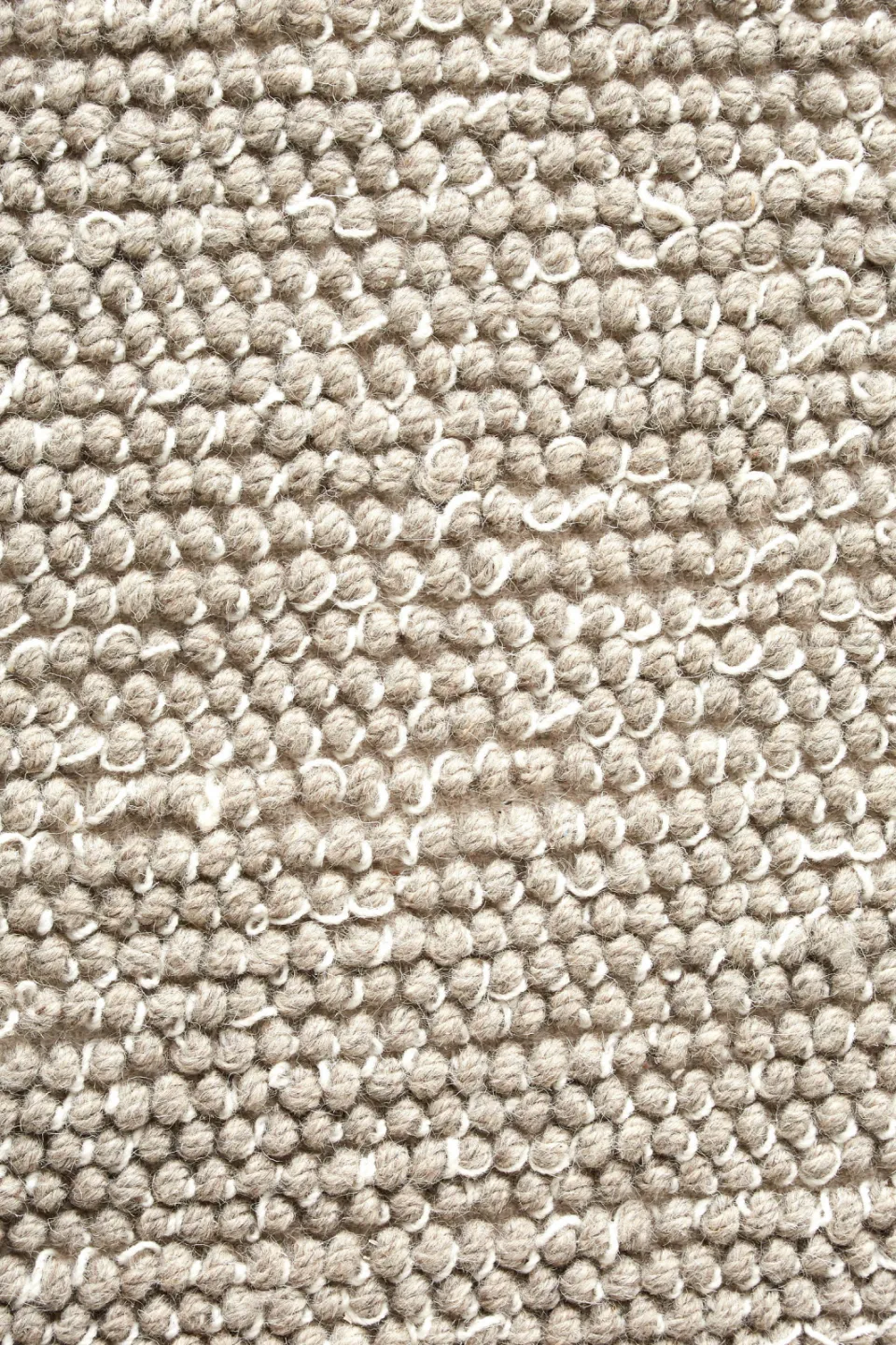 NOUS Living Pebbles wollen vloerkleed lichtgrijs/ecru