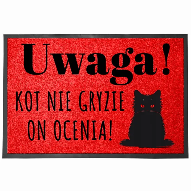 TabPrint Stijlvolle Rode Deurmat 40x60 cm - Antislip & Duurzaam Rood