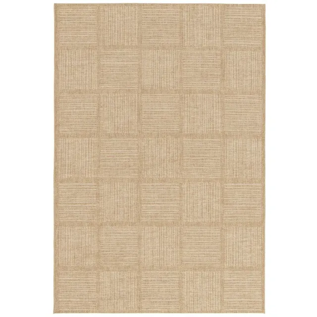 Boho&me Buitenkleed blokken - Twill Tile beige/wit 160x230