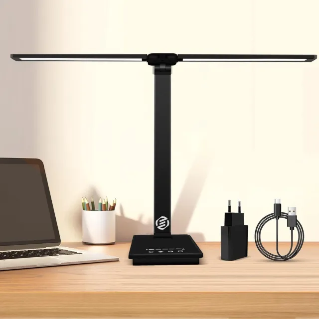 Equivera Monitor Lightbar - Monitor Light Bar - Monitor Lamp - Monitor Bar - Laptop Lamp - PC Lamp - Dimbaar - Thuiswerken, Kantoor, Gamen Zwart