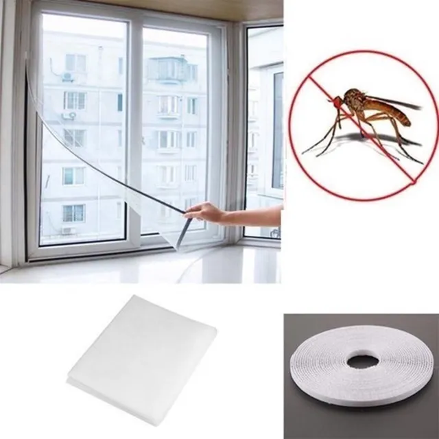 Superdealer Insecten Hor - Raam Hor - Net tegen insecten - Horrengaas - Vliegenhor - Met Klittenband Plakstrip - 150 x 200 cm – Wit