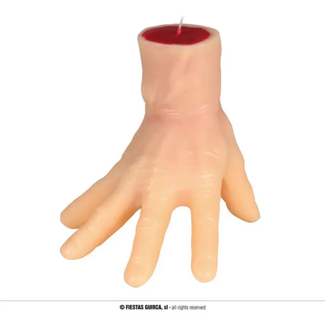 Fiestas Guirca Decoratie hand kaars - Halloween - Halloween Decoratie - Halloween Versiering Beige