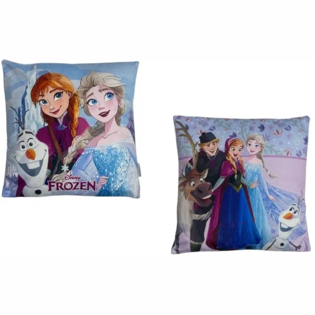 Disney Frozen Kussen - Sierkussen - Gevuld - 38x38Cm - 2 Zijdig Multi