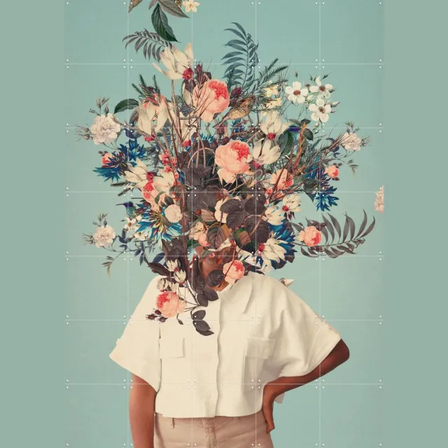 IXXI Thank God It's Spring, Frank Moth - 100 x 140 cm - Grote wanddecoratie en posters - Grafisch Ontwerp, Digitale Kunst, Collage, Fotografie Roze