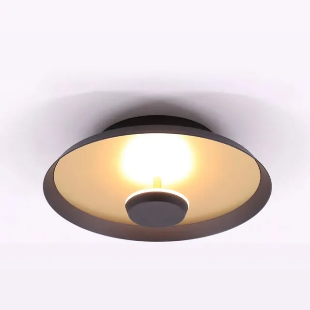 LT-Luce Plafondlamp zwart goud - diameter 26cm Goud, Zwart
