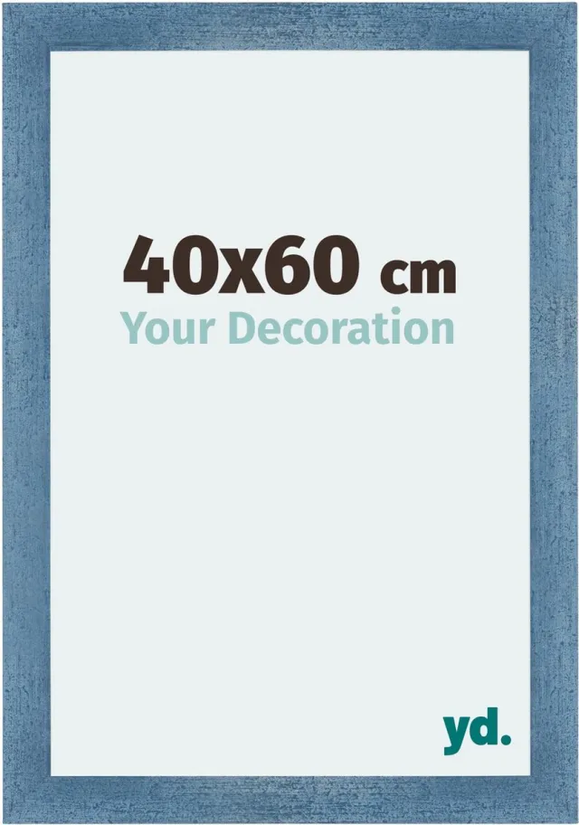 yd. Your Decoration - Fotolijst 40x60 cm - MDF - Helder Blauw Geveegd - Mura