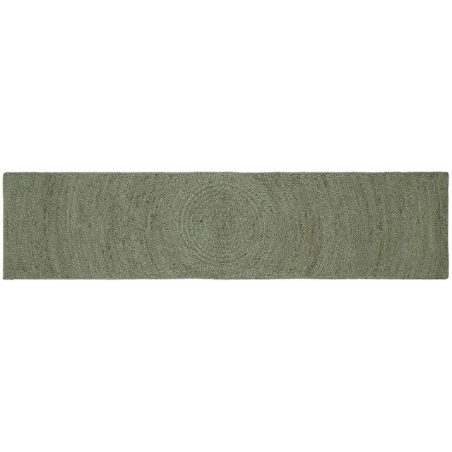 vidaXL Gebied - Tapijt - Olijfgroen - 60 - x - 200 - cm - Jute