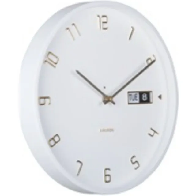 Karlsson Wandklok Data Flip - Wit - Ø30cm - Wandklok Modern