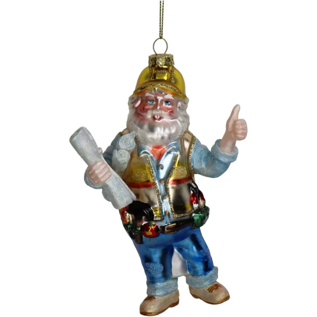 HD Collection Ornament kerstbal Bouwmanager Glas Multi 12.7 cm HD Collection