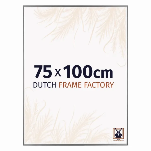 Dutch Frame Factory Fotolijst 75x100 cm - Kunststof - Zilver Hoogglans - Easy