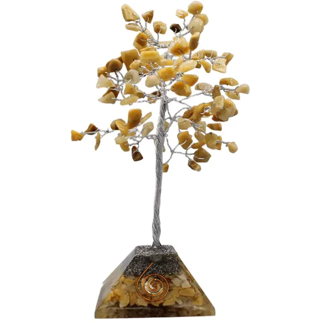 Green Tree Candle Green tree Edelsteenboom Limoniet Kwarts Orgoniet Klein Varierend