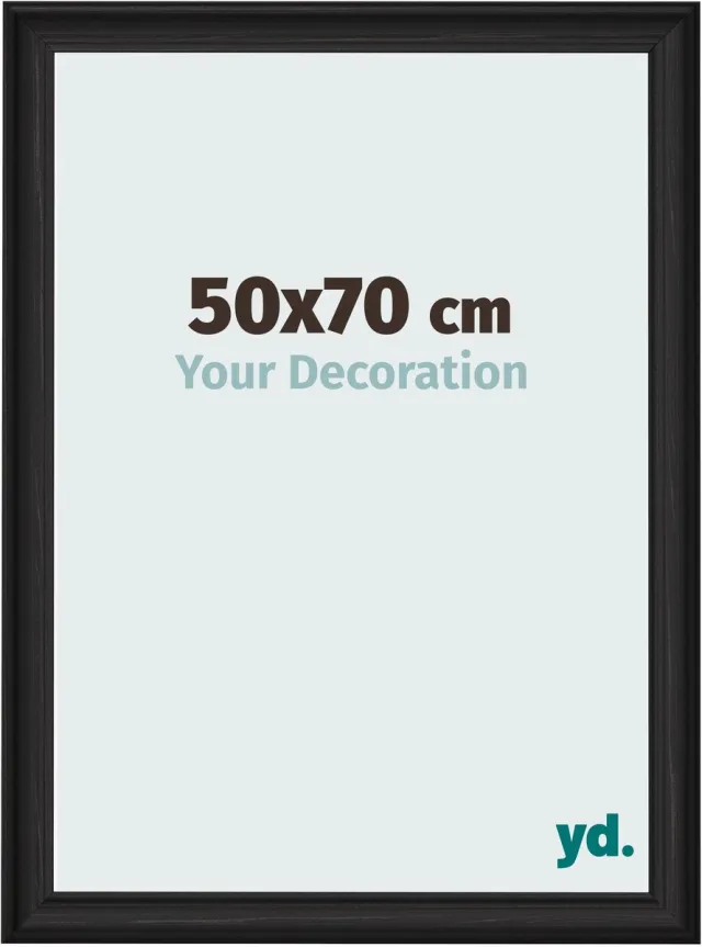 yd. Your Decoration - Fotolijst 50x70 cm - MDF - Zwart Houtnerf - Lazio