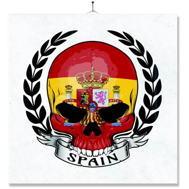MC Living Tegel Met Opdruk | Schedel | Vlag | Spanje Ontwerp 2
