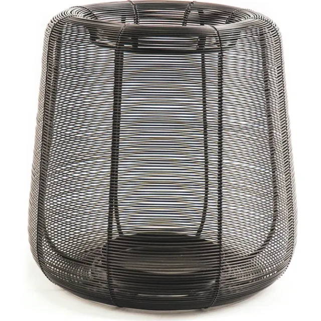 Housevitamin Waxinehouder/Stompkaars houder - Groot – Zwart – 23x23x4cm – Metaal - Stompkaars kandelaar groot - Stompkaars kandelaar windlicht - Waxinelicht - Kandelaar - Stompkaars