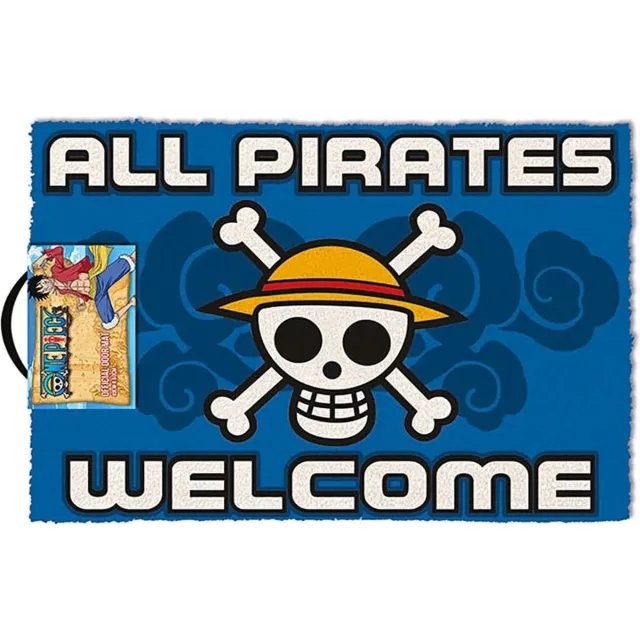 Pyramid International One Piece - "All Pirates Welcome" Deurmat 40x60cm Veelkleurig