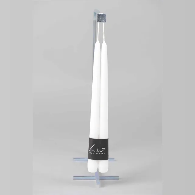 Rasteli Luz Your Senses Kaars-Tafelkaarsen Wit D 2,20 cm H 30 Voordeelaanbod van 2 x 2 kaarsen