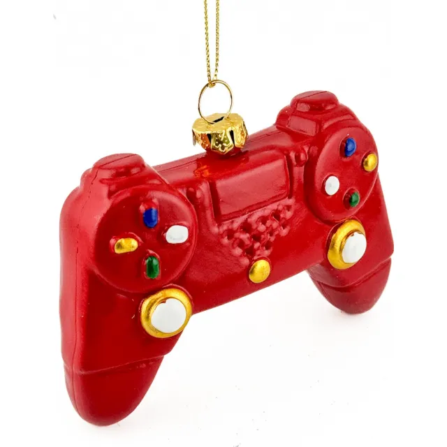 homebound by ky Kersthanger game controller | 10,5x2,8x7,5cm | kerst | kerstbal Rood