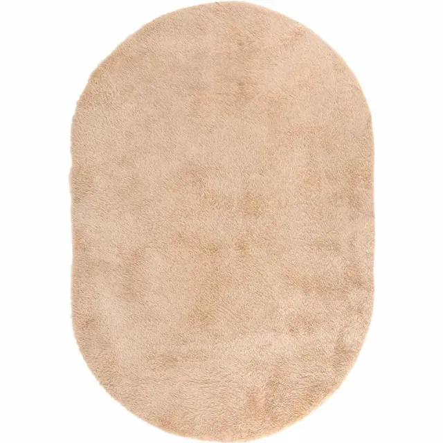 vidaXL Hoogpolig - vloerkleed - NAVARRA - cm - polyester - beige