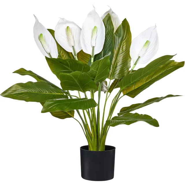 Beliani SPATHPHYLLUM- Kunstplant - Groen - Synthetisch materiaal