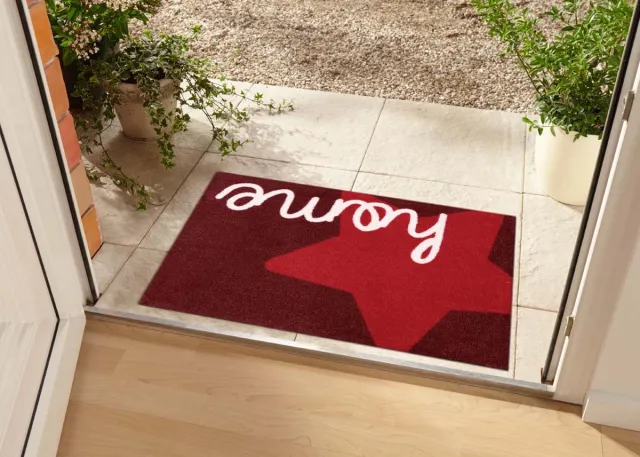 Zala Living Deurmat Star Home Wasbaar 30°C rood 50x70 cm