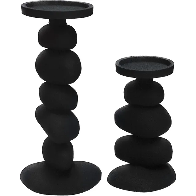 Vase The World VTW - Kandelaar - Carepa black - set van 2 Zwart
